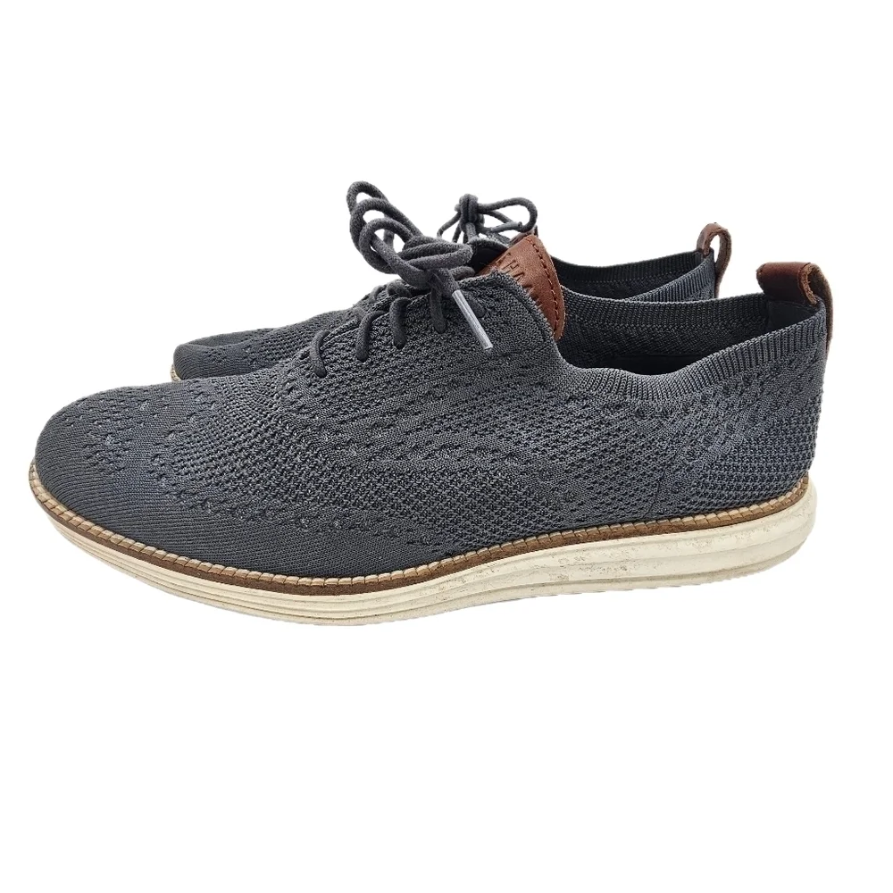 Cole Haan Shoes Mens 9 M Original Grand Stitchlite Wingtip Oxford Gray Blueish
